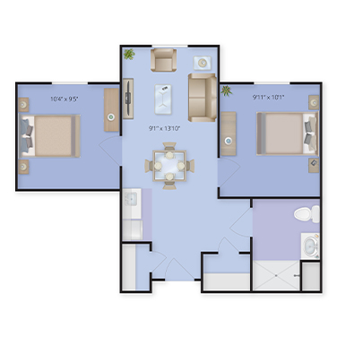 Juniper-Mother-paramus-floorplan-twobedroom